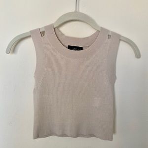 Topshop Ribbed Grey Crop Top NWT